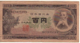 JAPAN 100 Yen  P90b    ND  1953  Brown Paper    ( Taisuke Itagaki Front - Parliament On Back ) - Japon