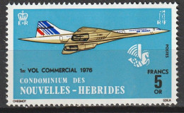 Nouvelles Hébrides Concorde 1er Vol Commercial Paris Dakar Rio Paris 1976 N°424 Neuf** - Nuovi