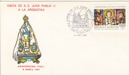 ARGENTINA Cover 12-51,popes Travel 1987 - Papi