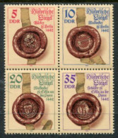 DDR 1984 Historic Seals Block MNH / **.  Michel 2884-87 - Neufs