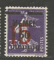 MEMEL N° 40 Surcharge 15 Penché NEUF* CHARNIERE  / Hinge / MH - Unused Stamps