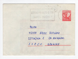 1990? YUGOSLAVIA,CROATIA,OKUCANI,STATIONERY COVER,USED,FLAM:ZAGREB-OKUCANI MOTORWAY - Postal Stationery