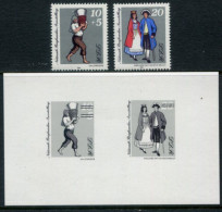 DDR 1984 National Philatelic Exhibition Set + Black Print MNH / **.  Michel 2882-83 SD - Nuovi