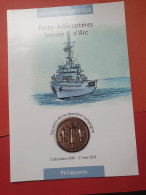 Encart En 2009 - Porte Hélicoptère Jeanne D'Arc - FDC 117 - 2000-2009