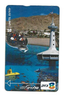 The Underwater Observatory Marine Park. Eilat.  Telef.card - Israël