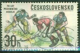 TCHECOSLOVAQUIE - Anniversaire Du Hockey Sur Gazon En Tchécoslovaquie . Scène De Match - Oblitérés