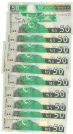 Namibia 10x 50 Dollars 2001 (2009) UNC "Alweendo" - Namibië