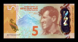 Nueva Zelanda New Zealand 5 Dollars 2015 Pick 191 Polymer Sc Unc - New Zealand