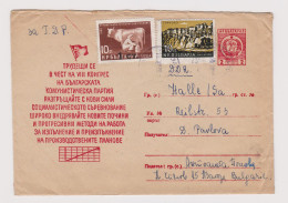 Bulgaria Bulgarie Bulgarien 1962 Ganzsachen, Entier, Stationery Cover, Communist Slogan, Topic Stamps To DDR (66241) - Sobres