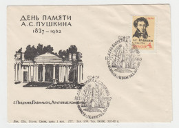 1962 Russia USSR UdSSR URSS Russland Sowjetunion Commemorative Cover Poet Alexander Pushkin Leningrad Cachet (2503) - Brieven En Documenten