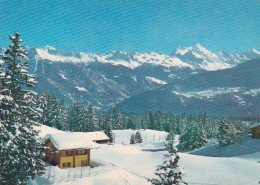 Suisse--CRANS-MONTANA --1965-- Panorama De Plans-Mayens  .....timbre....cachet - Crans-Montana