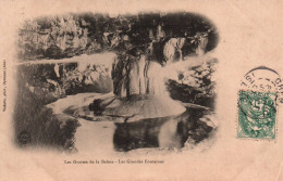 RECTO/VERSO - CPA - LES GROTTES DE BALME - LES GRANDES FONTAINES - JOLI CACHET 1907 - JOLI TIMBRE - La Balme-les-Grottes