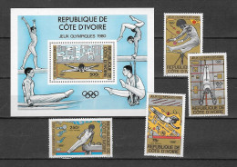 Olympic Games 1980 , Cote Ivoire  - Blok + Zegels Postfris - Summer 1980: Moscow