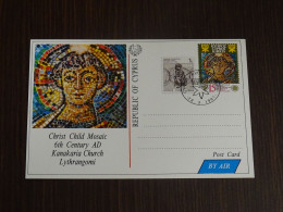 Cyprus 1991 Refugee-Mosaic Maximum Card - Storia Postale