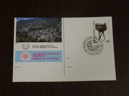 Cyprus 1983 London Philatelic Exhibition Commemorative Cancel - Brieven En Documenten