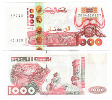 Algeria 1000 Dinars 1998 UNC "authorized Red Signature Version" - Argelia