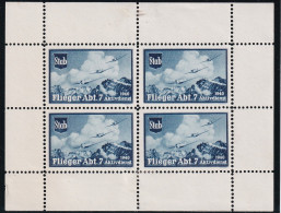 Flieger 61 - Block Ohne Inschrift - Flieger Abt. 7  - Postfrisch/**/MNH Mit Kleinem Falz Im Rand - Labels