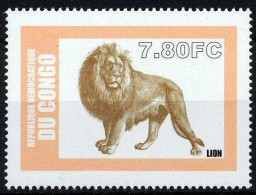 Congo 2002 Yvertn° 1522AQ OCBn° 1768 *** MNH Yvertcote 8,50 € Faune Lion Leeuw - Ungebraucht