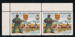 Grenztruppen 161 - Paar - Gz. Füs. Kp. I/244 - Postfrisch/**/MNH - Labels