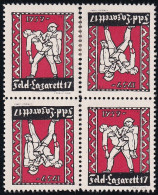 Sanität 101a - Kehrdruck Vierer-Block Gezähnt - Feld Lazarett 17 - Postfrisch/**/MNH - Viñetas