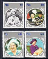 1985 Fiji Queen Mother JOINT ISSUE Complete Set Of 4 MNH - Fiji (1970-...)
