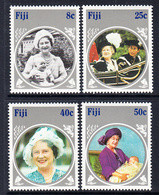 1985 Fiji Queen Mother JOINT ISSUE Complete Set Of 4 MNH - Fidji (1970-...)