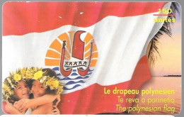 CARTE-PUCE-POLYNESIE-60U-PF73-GEMA-98/07-DRAPEAU POLYNESIEN-UTILISE-R° Petits Impacts-BE-/RARE - Französisch-Polynesien