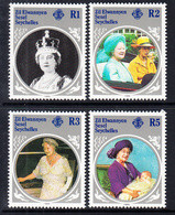 1985 Seychelles Zil Elwannyen Sesel Queen Mother JOINT ISSUE  Complete Set Of 4 MNH - Seychelles (1976-...)