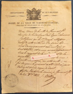 ● L.A.S 1822 Antoine BLATIN Maire De Clermont Ferrand - Rare Lettre Autographe - Puy De Dome - Politiques & Militaires