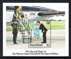 1985 Swaziland Queen Mother JOINT ISSUE Souvenir Sheet MNH - Swaziland (1968-...)