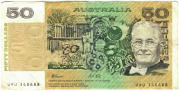 Australia 50 Dollars 1991 VG Fraser-Cole - 1974-94 Australia Reserve Bank (paper Notes)