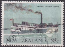 1984 Neuseeland ° Mi:NZ 895, Sn:NZ 797, Yt:NZ 865, Britannia,  Ferry Boats, Dampfschiff - Usados