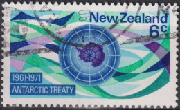 1971 Neuseeland ° Mi:NZ 557, Sn:NZ 476, Yt:NZ 537, Tenth Anniversary Of Antarctic Treaty - Oblitérés