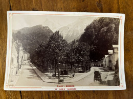 Eaux Bonnes * Photo CDV Cabinet Albuminée Photographe Lafon à Pau * Place Et Jardin Darralde * Circa 1860/1890 - Eaux Bonnes