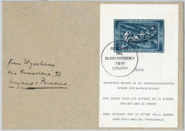 58441 - SWITZERLAND - POSTAL HISTORY: FDC COVER 1945 - DONO SVIZZERO BL. 11 - FDC