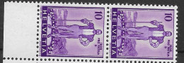 Switzerland Pair VARIETY Mnh ** Dark And Light Foot Ground Zumstein 2.2.01 250 CHF 1936 - Variétés
