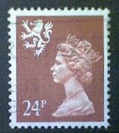 Great Britain, Scott #SMH47, Used(o), 1991, Scotland Machin: Queen Elizabeth II, 24p, Rust - Machins