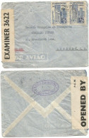 Portugal Censored AirmailCV Lisboa 4jan1941 X London With HV 1$75 In Pair - Lettres & Documents