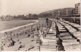 POSTAL DE SAN SEBASTIAN DE VISTA PARCIAL DE LA PLAYA DEL AÑO 1961 - Guipúzcoa (San Sebastián)