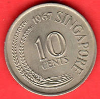 SINGAPORE - 1967 - 10 Cents - QFDC/aUNC - Come Da Foto - Singapur