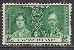 Cayman Islands 1937 KGV1 1/2d Coronation MNH SG 112 ( M858 ) - Cayman Islands