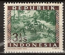 Republik Indonesia 1948 3,5 Sen Stratenbouw MH * - Indonésie