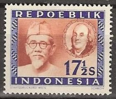 Repoeblik Indonesia 1948  17,5 Sen Ongestempeld.  - Indonésie