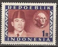 Repoeblik Indonesia 1948 1 Rupia MH/*/ongestempeld.  - Indonésie