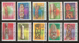 Indonesia 1970 Irian Barat - Sculptures Yv 31-40. MH*  - Indonésie