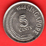 SINGAPORE - Singapura - 1980 - 5 Cents - QFDC/aUNC - Come Da Foto - Singapour