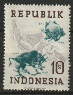 1949 Indonesia 75 Year UPU 10 Sen MH* Wassermark Ongestempeld. - Indonésie