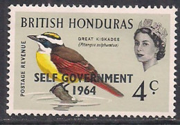 British Honduras 1964 QE2 4c Birds SG 219 MNH ( D702 ) - Honduras Británica (...-1970)