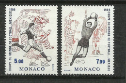 Monaco N° 1528 Et 1529 Coupe Du Monde Football Mexique   Neufs ( *  )   B/TB Voir Scans Soldé ! ! ! - 1986 – Mexico