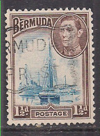 Bermuda 1938 KGV1 1 1/2d Brown SG 111b Used ( C852 ) - Bermuda